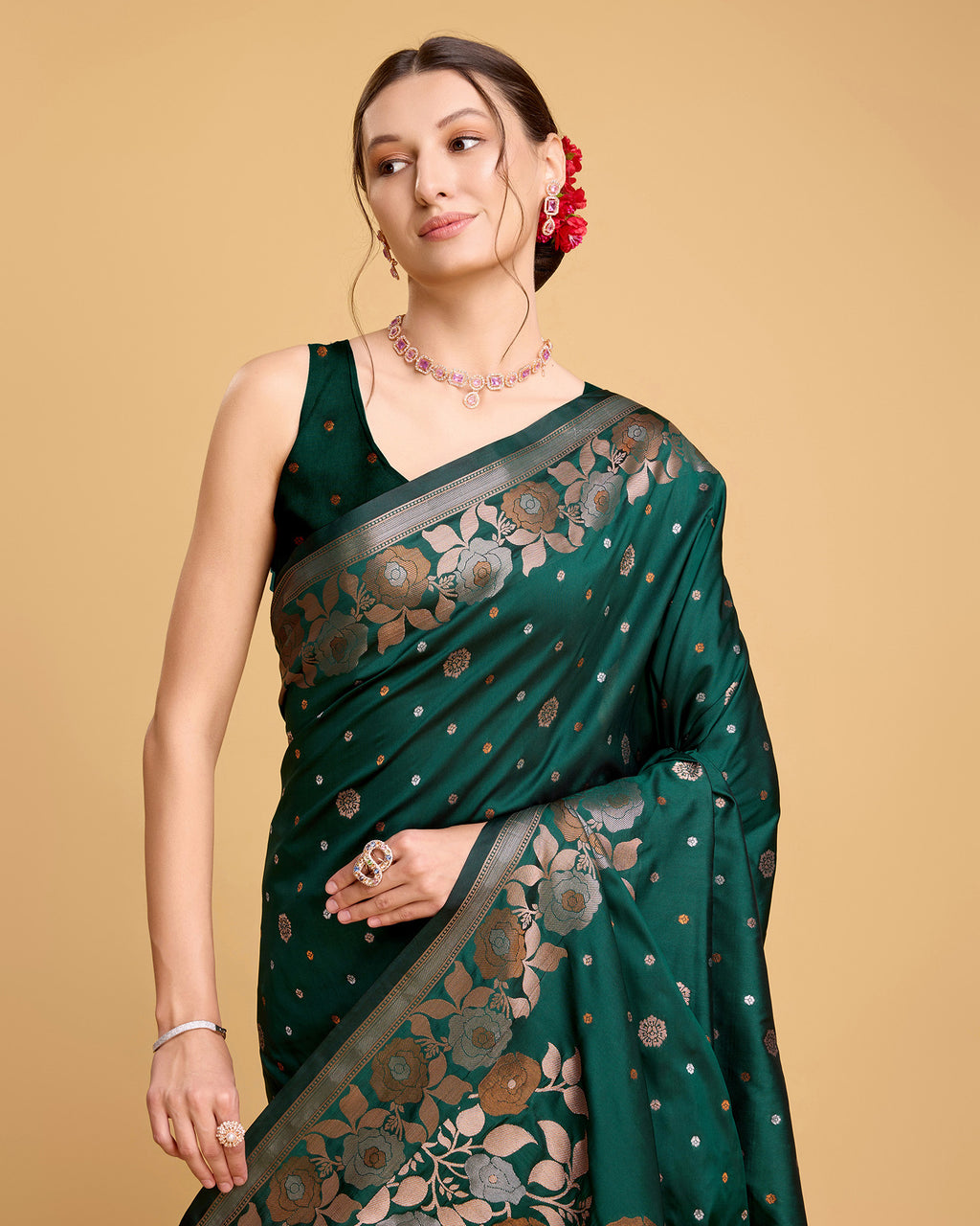 🌸 3-Zari Perfection: From Royal Sarees to Designer Bridal Jackets