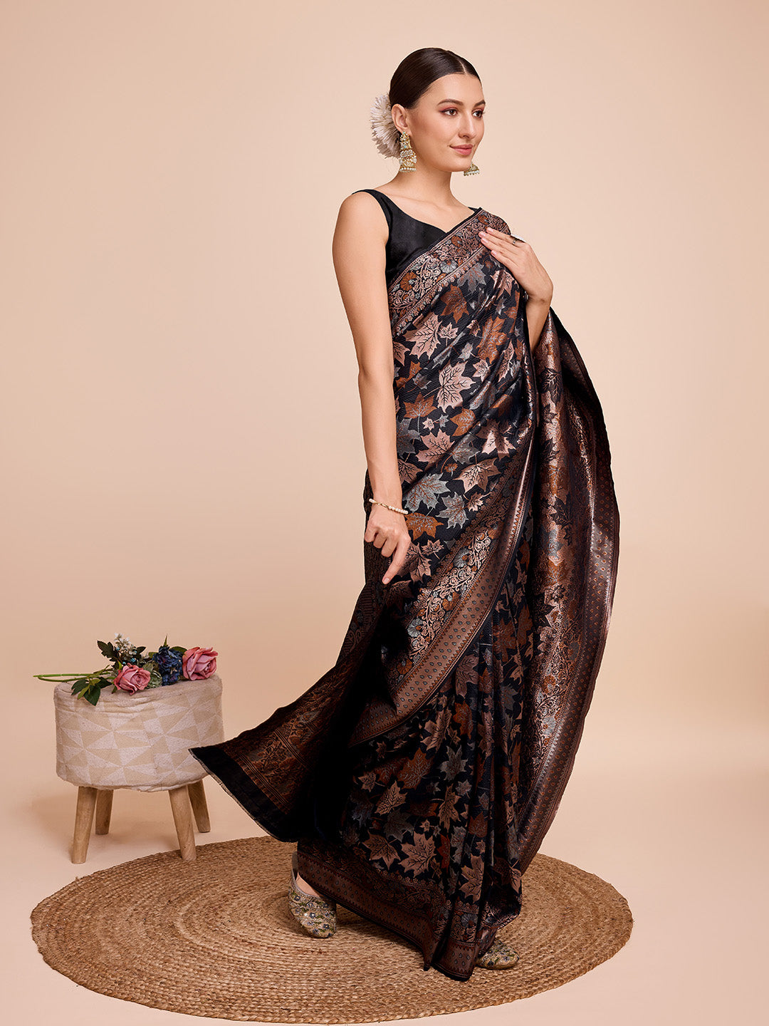 Vera Fashion Heritage Series: Pure Silk Double Jari Saree with Soft Zari Border